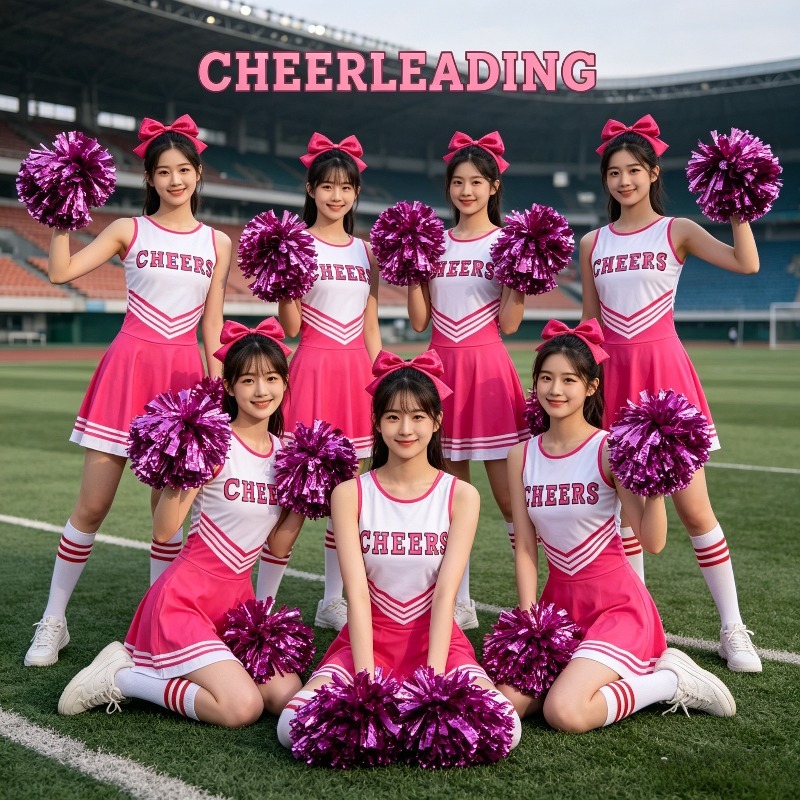 Cheerleading Pom Pom - Ensemble de costumes de danse de